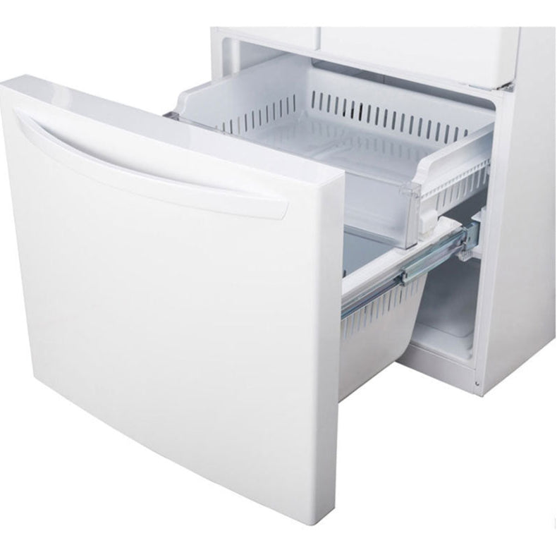 Réfrigérateur porte française 30 po 3 portes Blanc