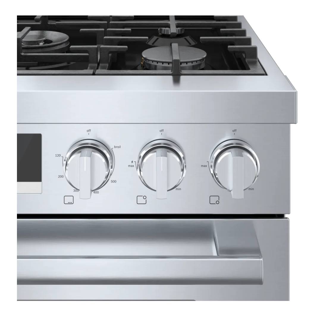 Cuisinière au gaz 30 po, 3,6 pi³ Inox - Série 800
