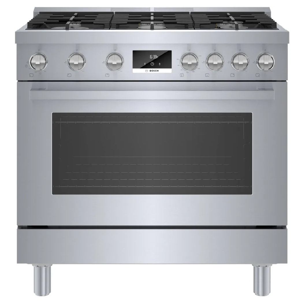 Cuisinière au gaz 36 po, 3,4 pi³ Inox - Série 800 avec 6 brûleurs