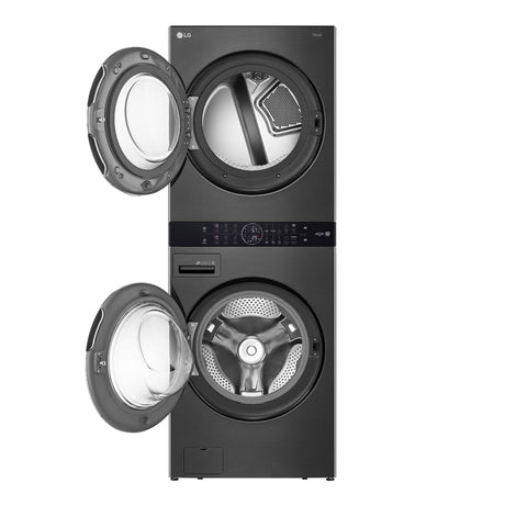 Tour de lavage à chargement frontal 27 po, 5,2 pi³/7,4 pi³ Inox noir avec TurboWash 360ᴹᴰ et TurboSteamᴹᴰ