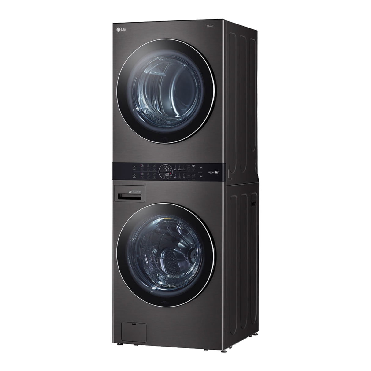 Tour de lavage à chargement frontal 27 po, 5,2 pi³/7,4 pi³ Inox noir avec TurboWash 360ᴹᴰ et TurboSteamᴹᴰ