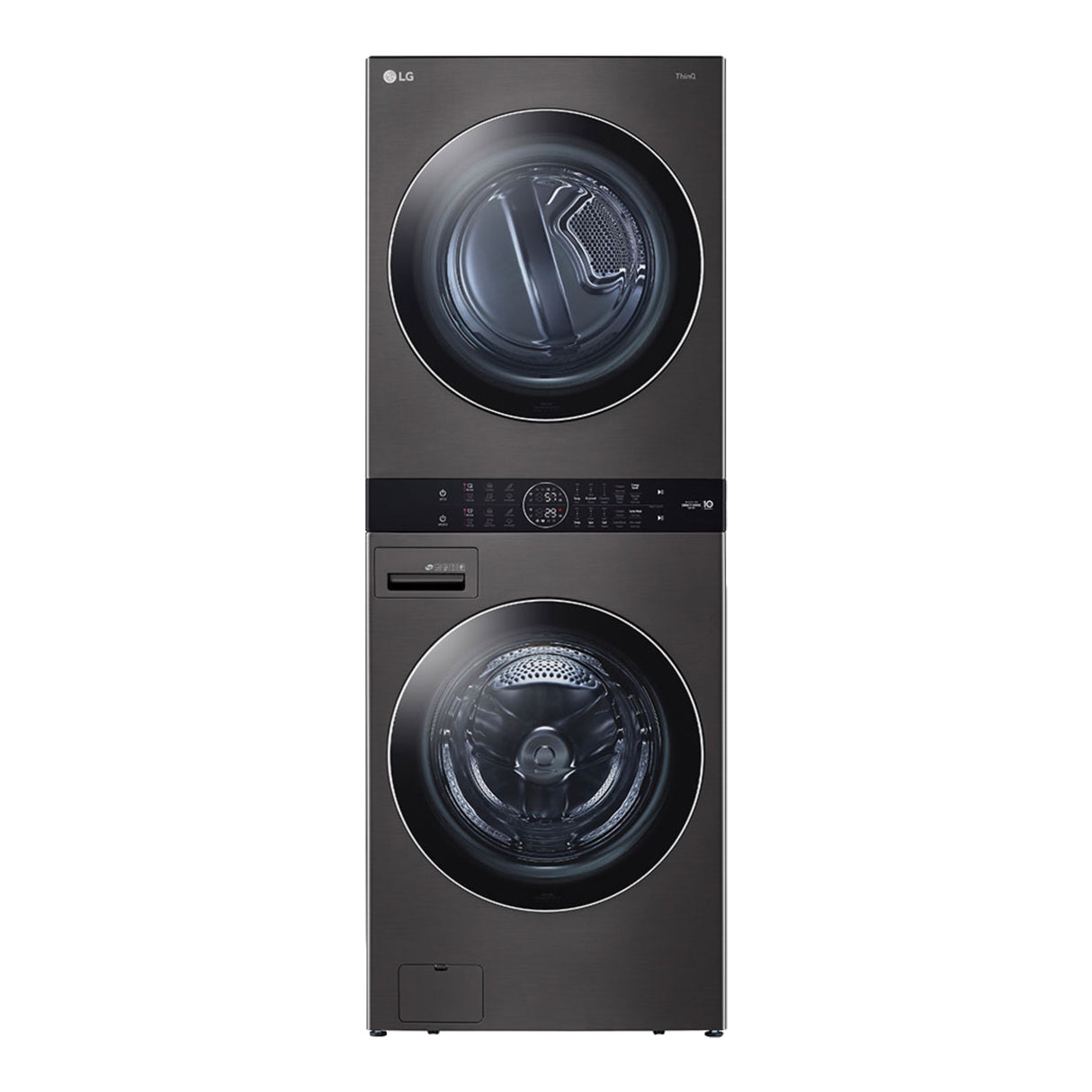 Tour de lavage à chargement frontal 27 po, 5,2 pi³/7,4 pi³ Inox noir avec TurboWash 360ᴹᴰ et TurboSteamᴹᴰ