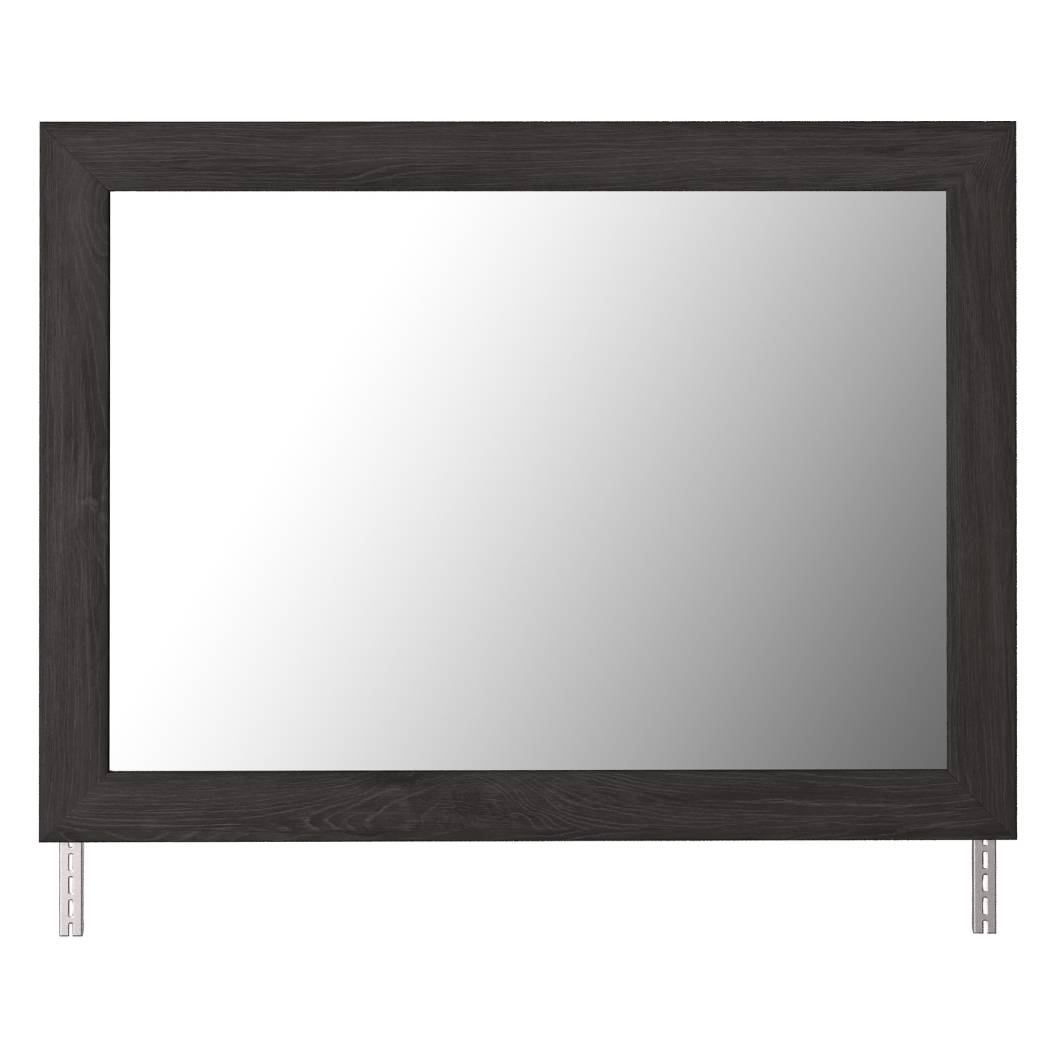 Miroir de bureau en bois/placage noir - Belachime