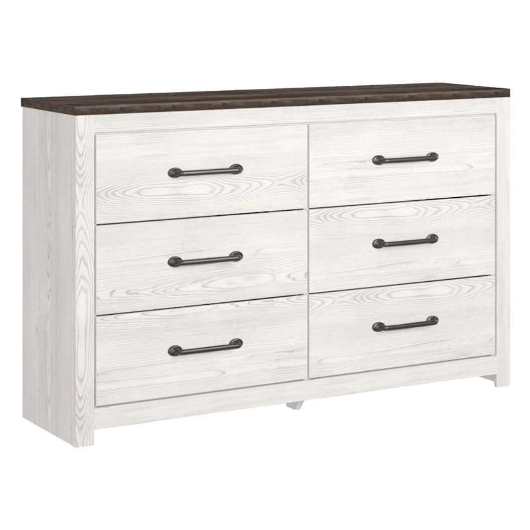 Bureau à 6 tiroirs en bois bicolore - Gerridan