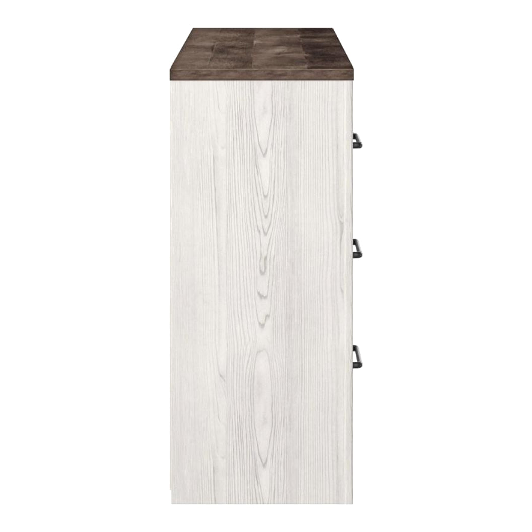 Bureau à 6 tiroirs en bois bicolore - Gerridan