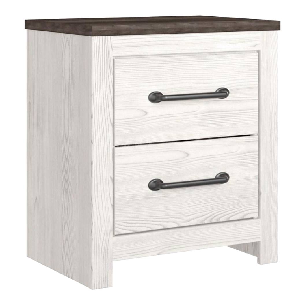 Table de chevet Blanc et brun en bois - Gerridan