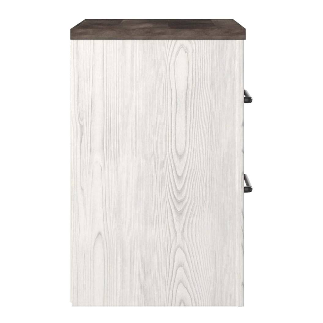 Table de chevet Blanc et brun en bois - Gerridan