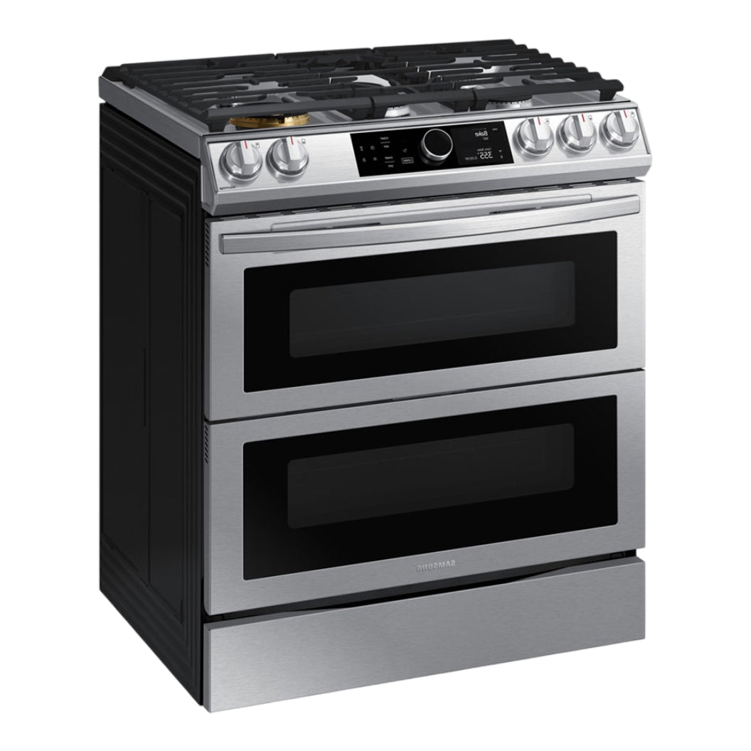 Cuisinière biénergie encastrable Flex Duo 30 po, 6,3 pi³ Argenté avec Air Fry et Wi-Fi