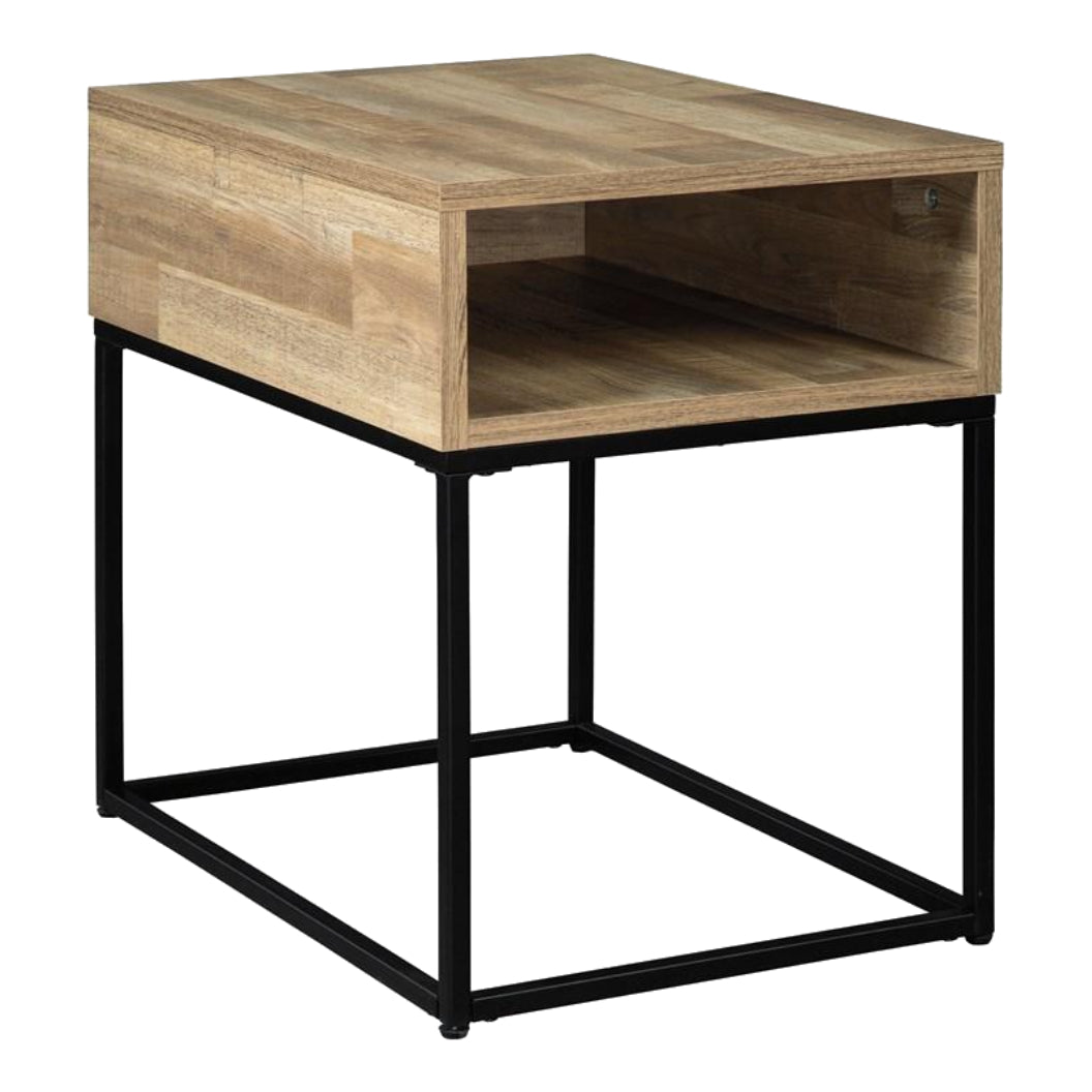 Table d'appoint en bois naturel reproduit - Gerdanet