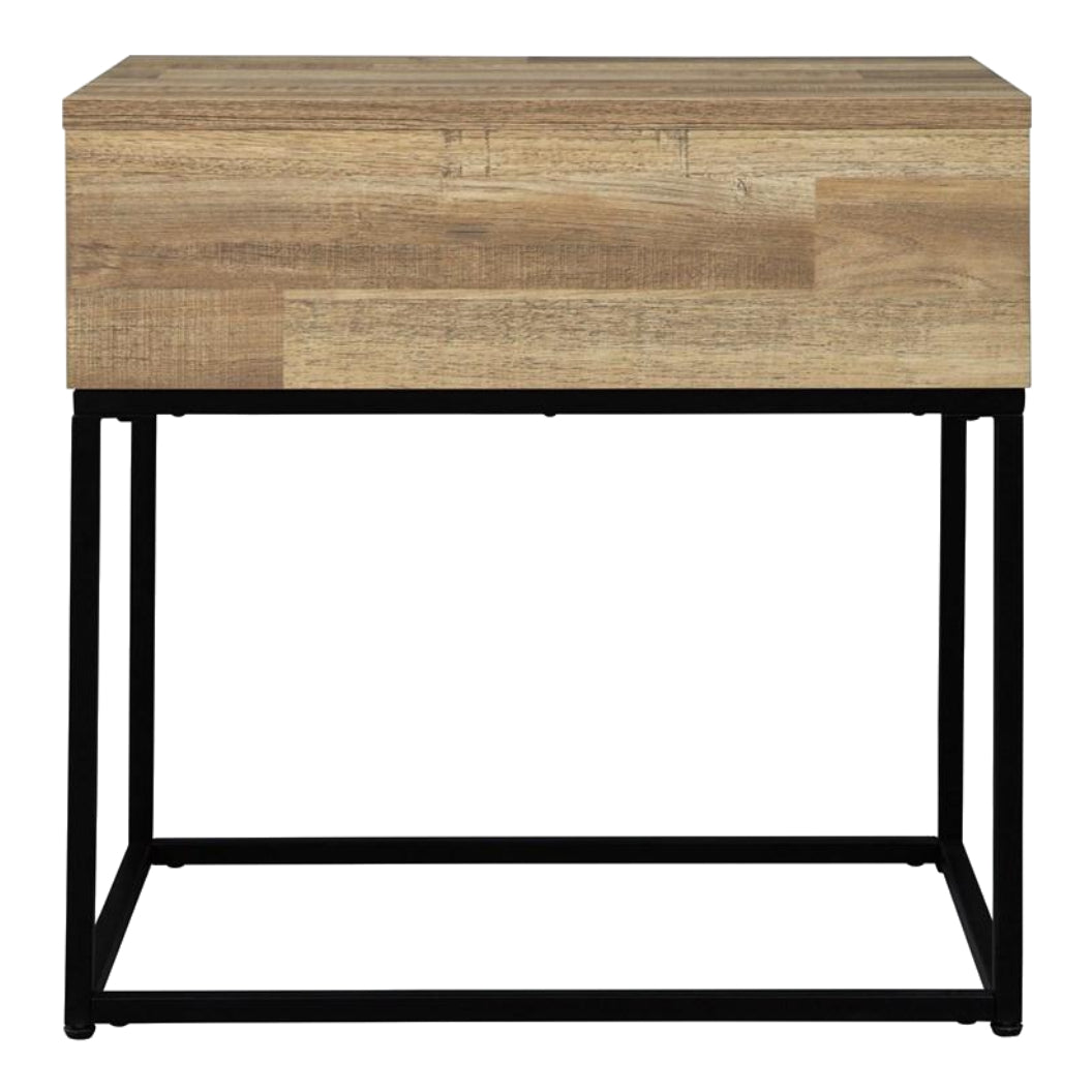 Table d'appoint en bois naturel reproduit - Gerdanet