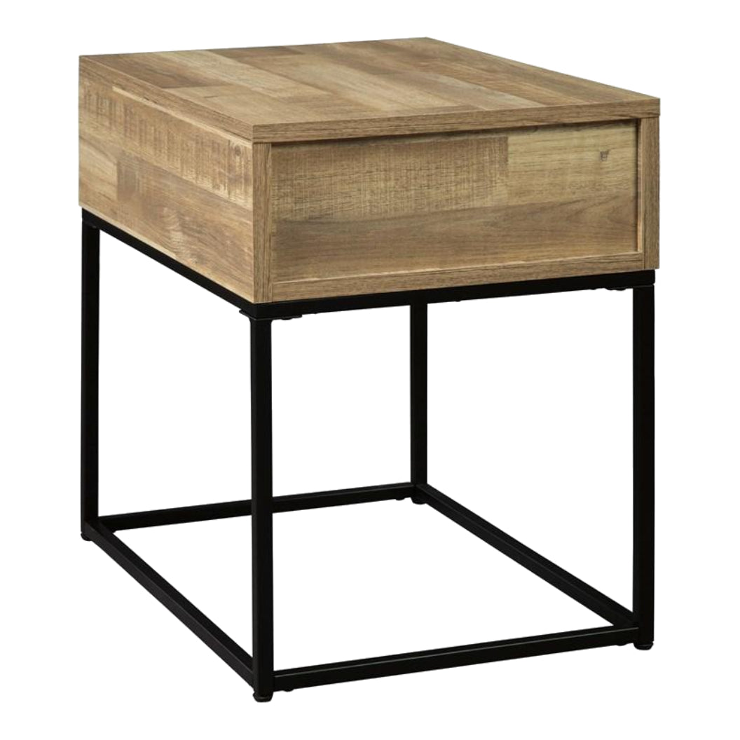 Table d'appoint en bois naturel reproduit - Gerdanet