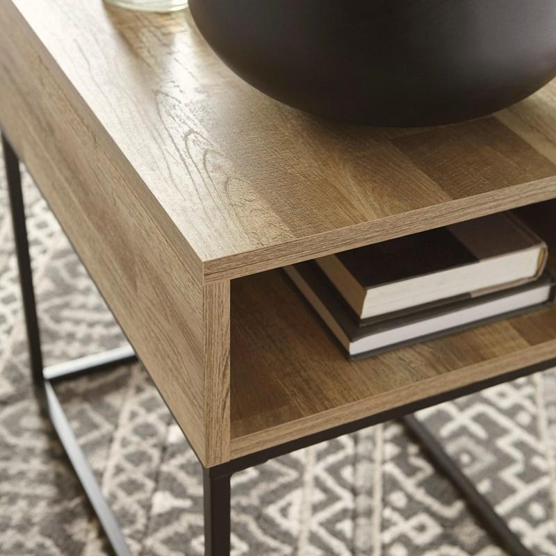 Table d'appoint en bois naturel reproduit - Gerdanet