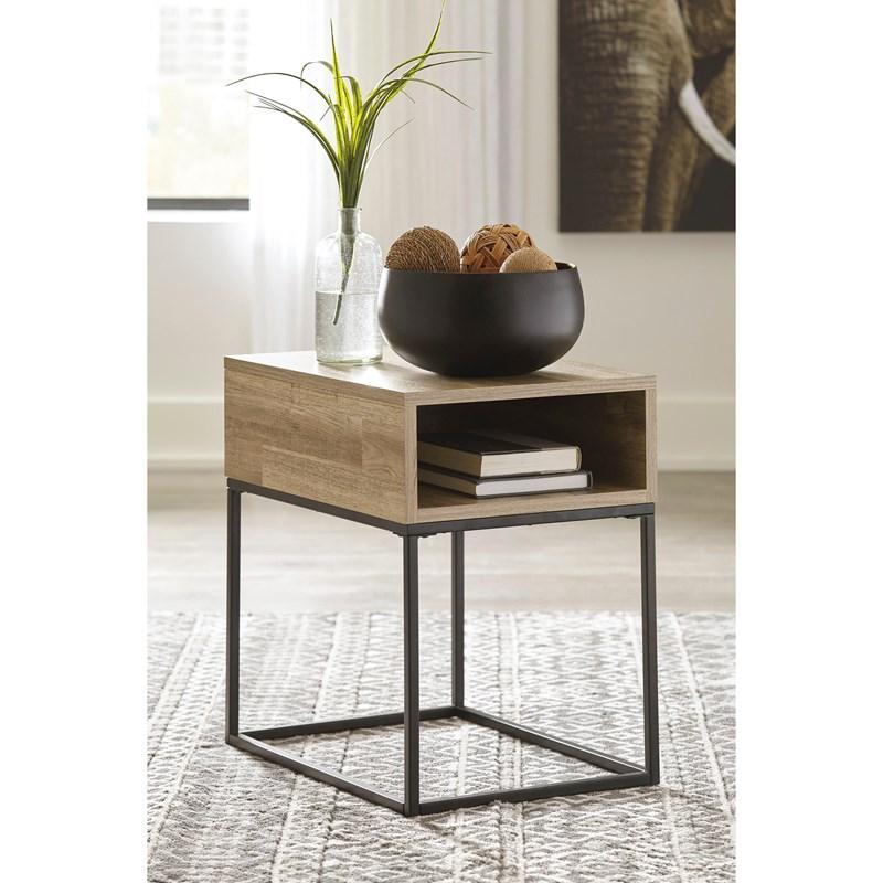 Table d'appoint en bois naturel reproduit - Gerdanet