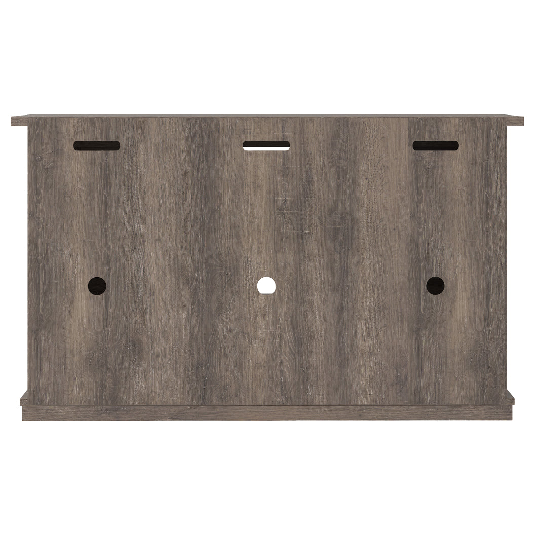 Meuble de télévision en bois d'ingénierie gris à 2 portes - Arlenbry