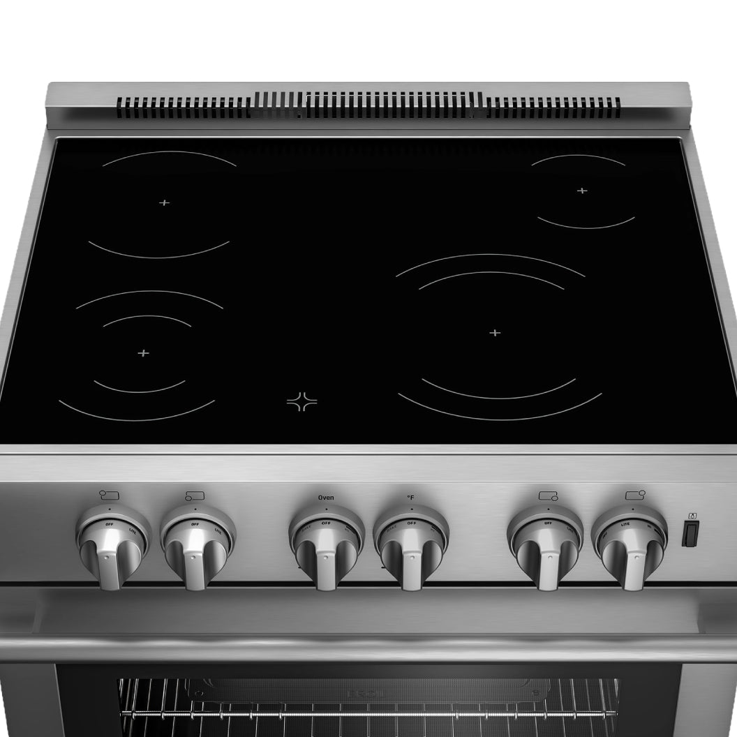 Cuisinière électrique encastrable 30 po, 5,7 pi³ Inox avec vitrocéramique et Convection