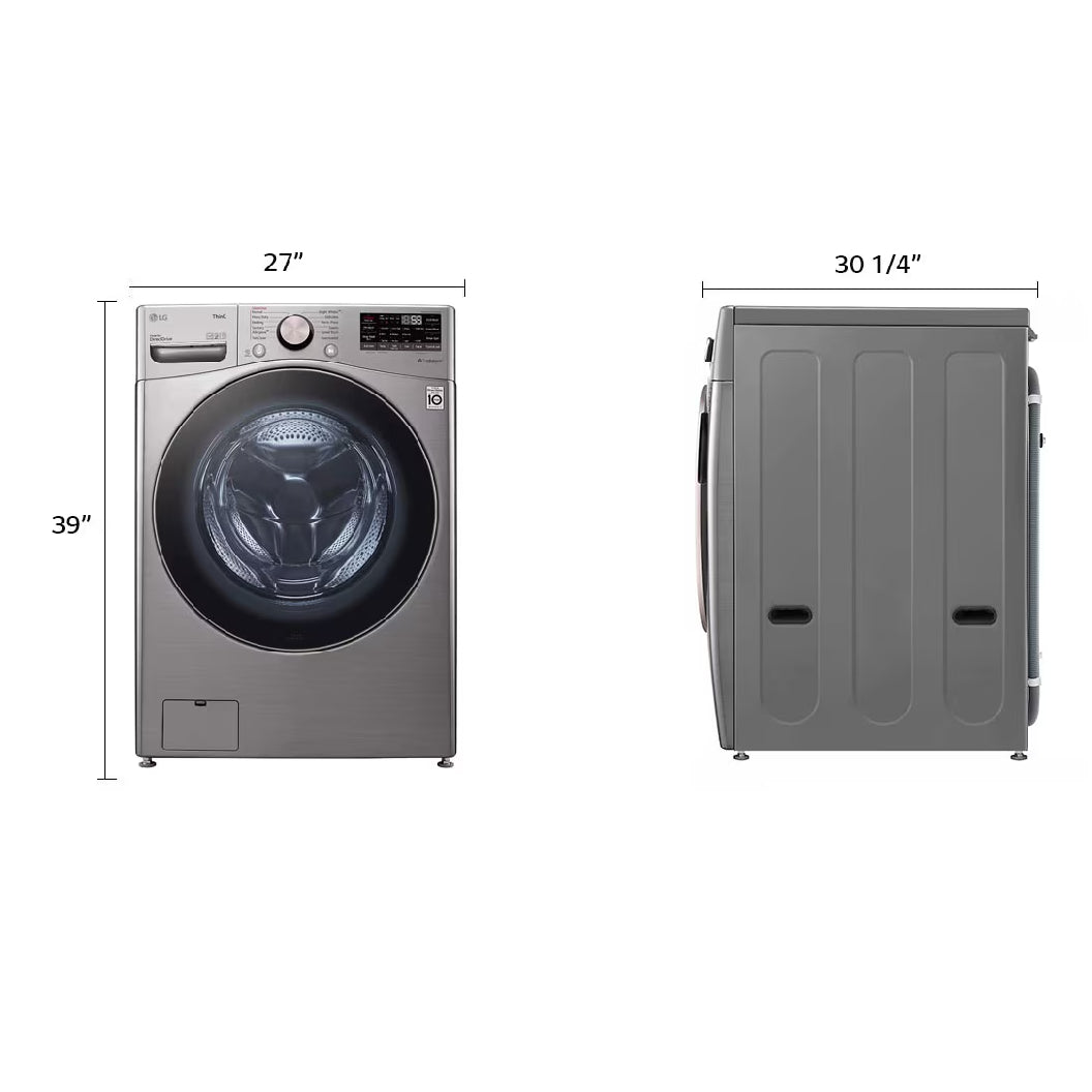 Laveuse à chargement frontal 27 po 5,2 pi³ Acier graphite avec cycle Allergiene