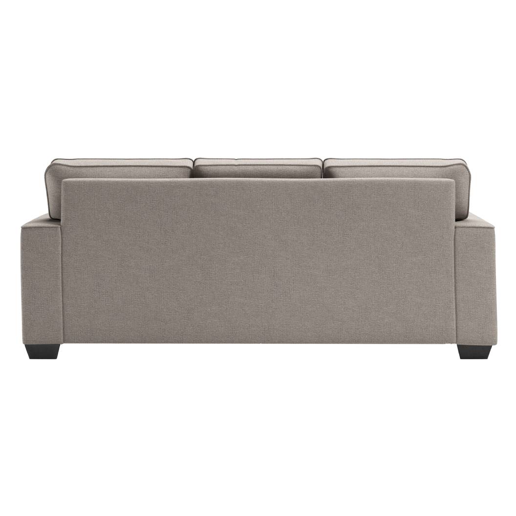 Sofa en tissu gris pierre avec chaise longue - Greaves