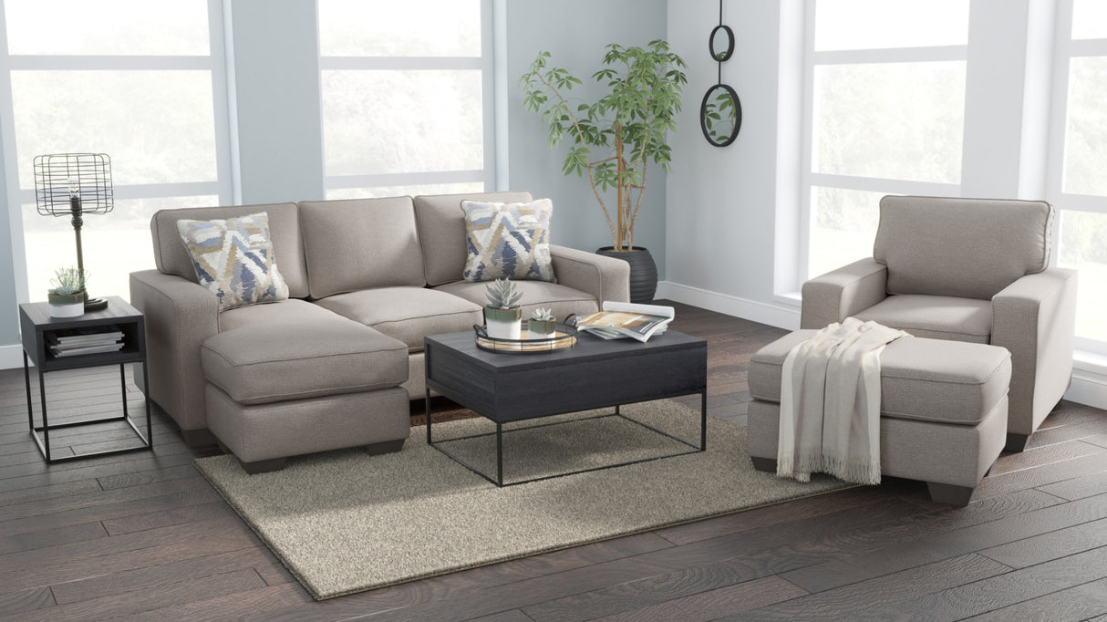 Fauteuil en tissu gris pierre - Greaves