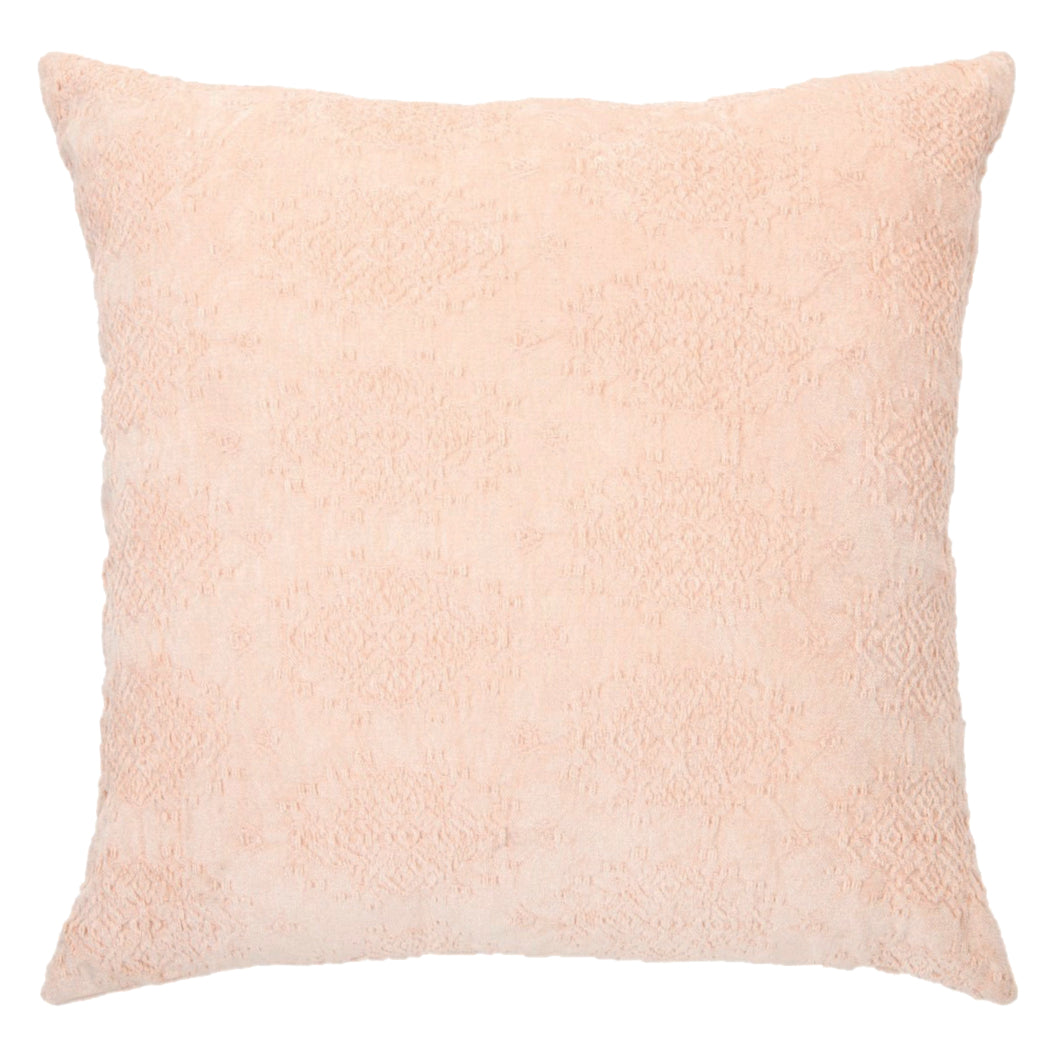 Coussin 25 x 25 po en velours rose pâle - Toro