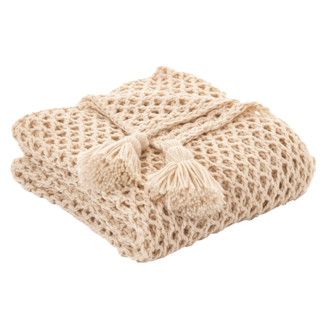 Jeté 50 x 60 po en tricot acrylique - Shiva