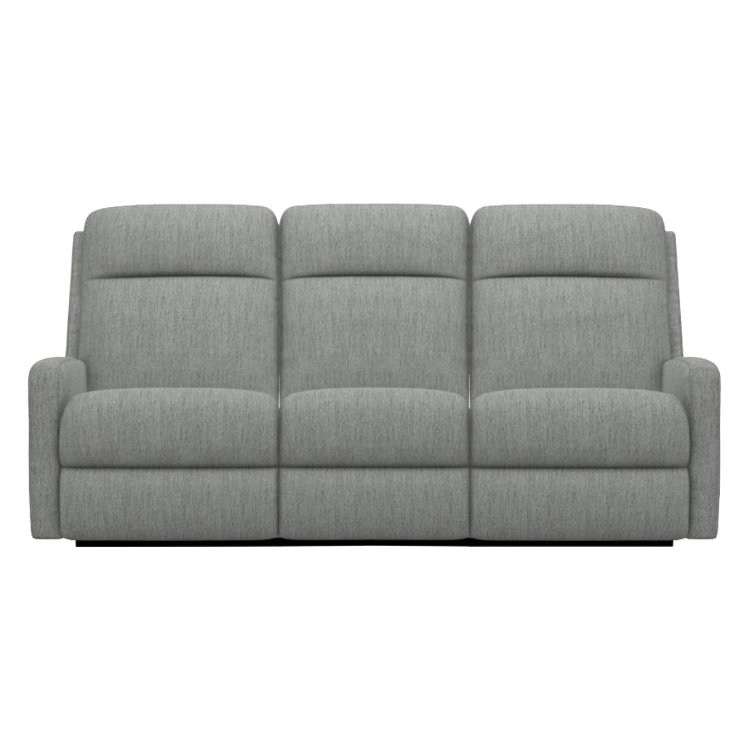 Sofa inclinable motorisé en tissu gris avec télécommandes sans fil - Finley