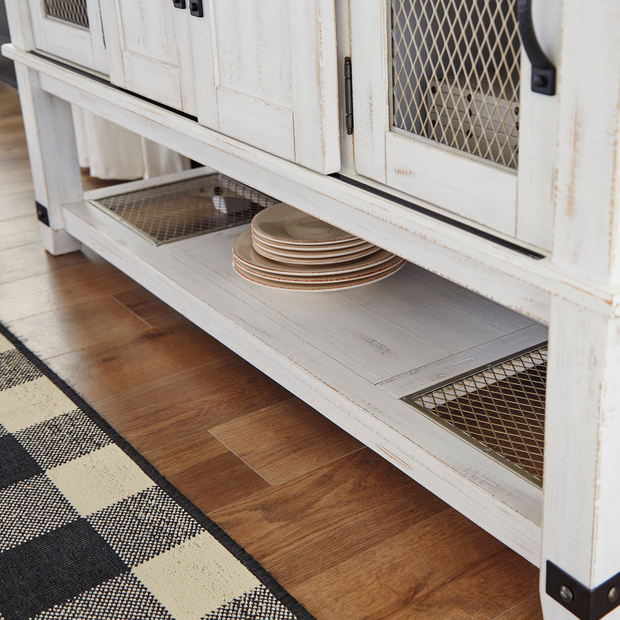 Serveur de salle à manger en bois bicolore avec 4 portes - Valebeck