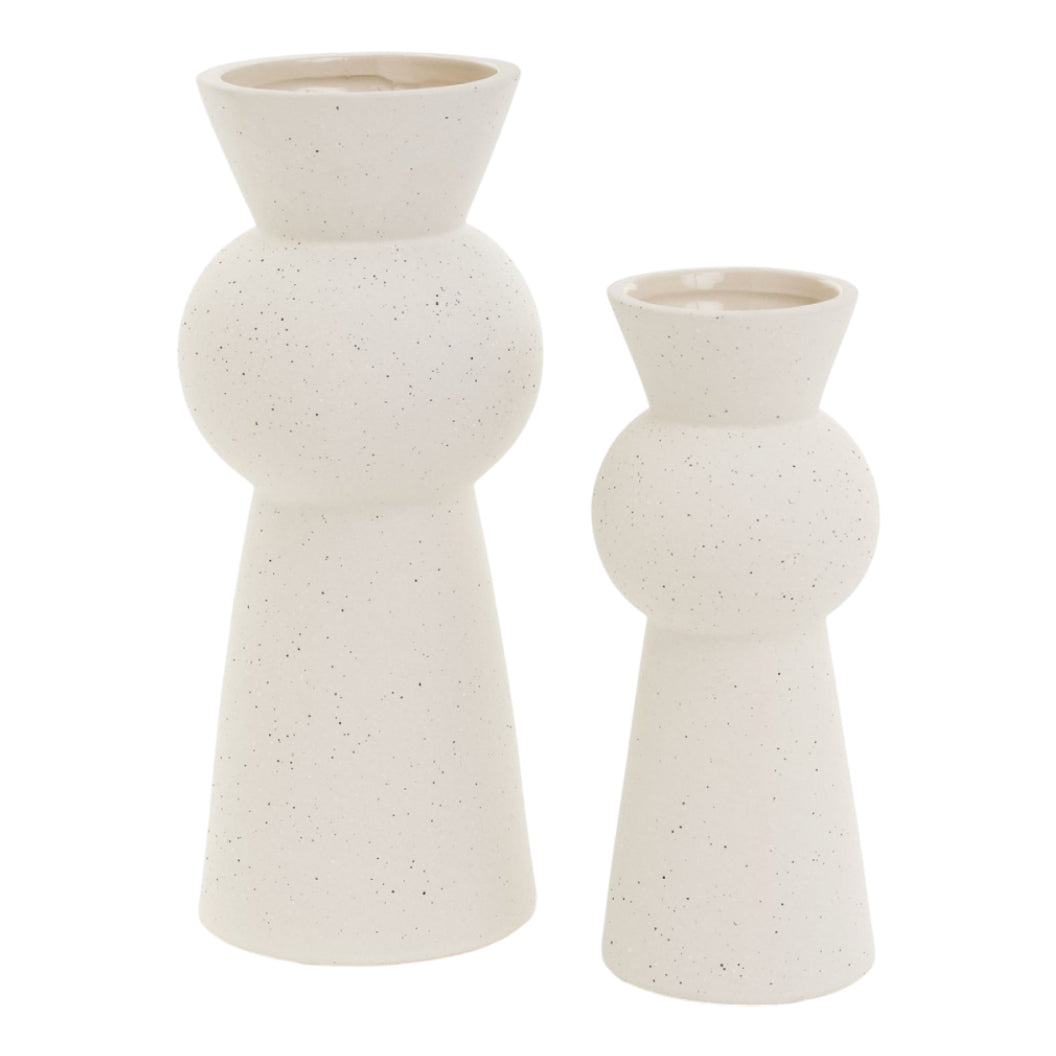 Vase en céramique texturée crème - Giotto