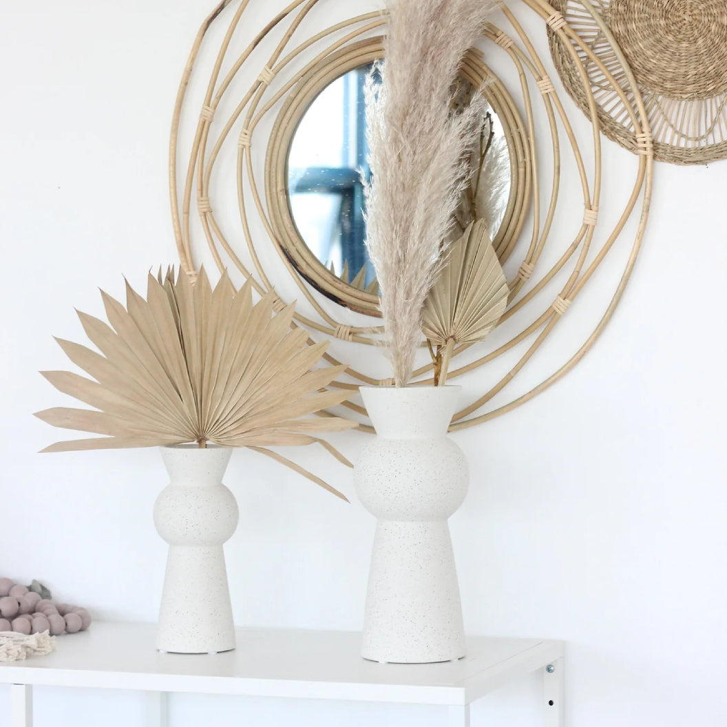 Vase en céramique texturée crème - Giotto