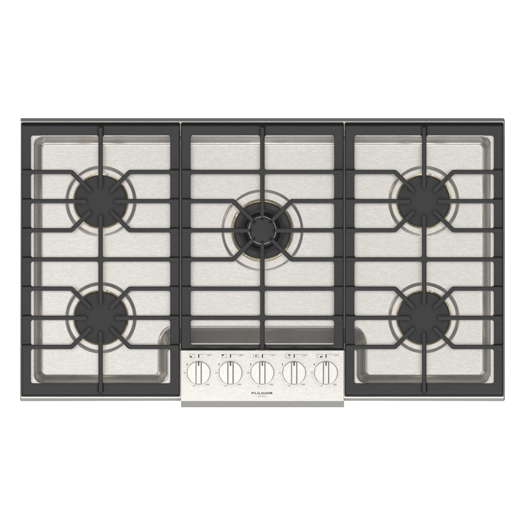 Plaque de cuisson au gaz 36 po. avec 5 brûleurs