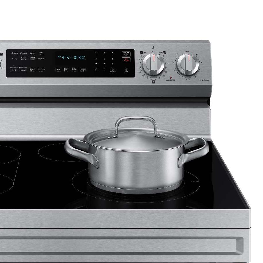 Cuisinière électrique 30 po, 6,3 pi³ Inox avec Convection véritable, Air Fry et Wi-Fi