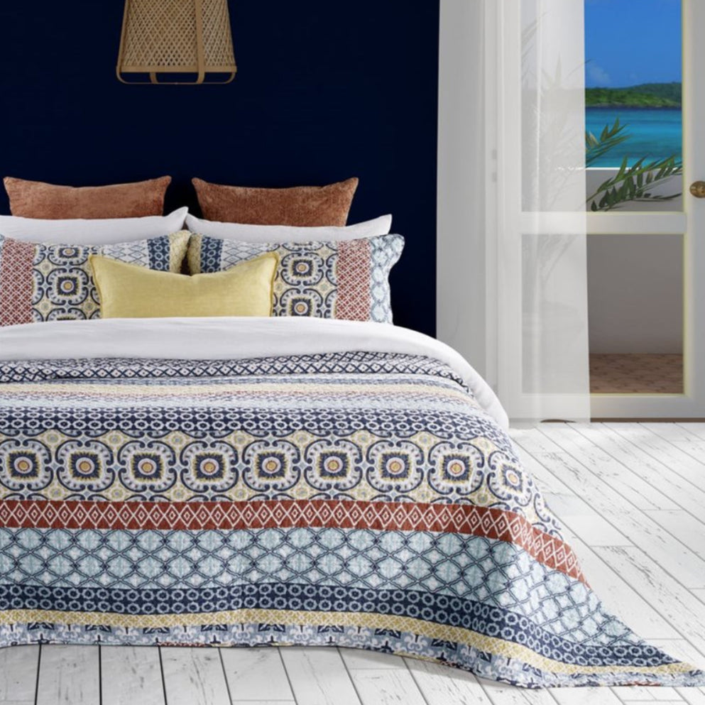 Courtepointe en coton multicolore Simple - Nikos