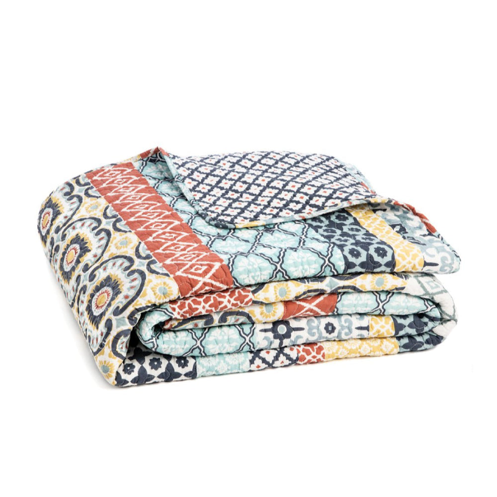 Courtepointe en coton multicolore Simple - Nikos