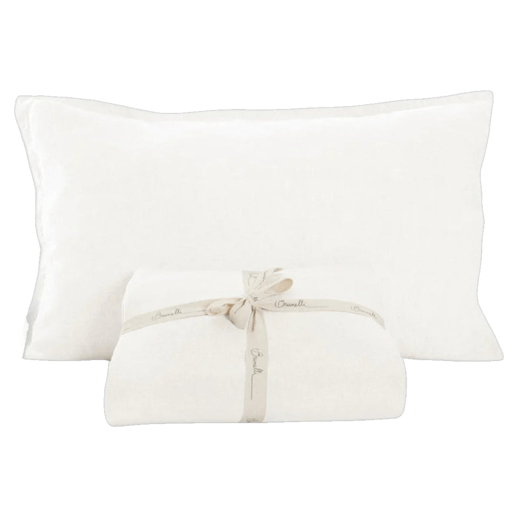 Ensemble de draps en lin blanc Grand / Très grand - Linen