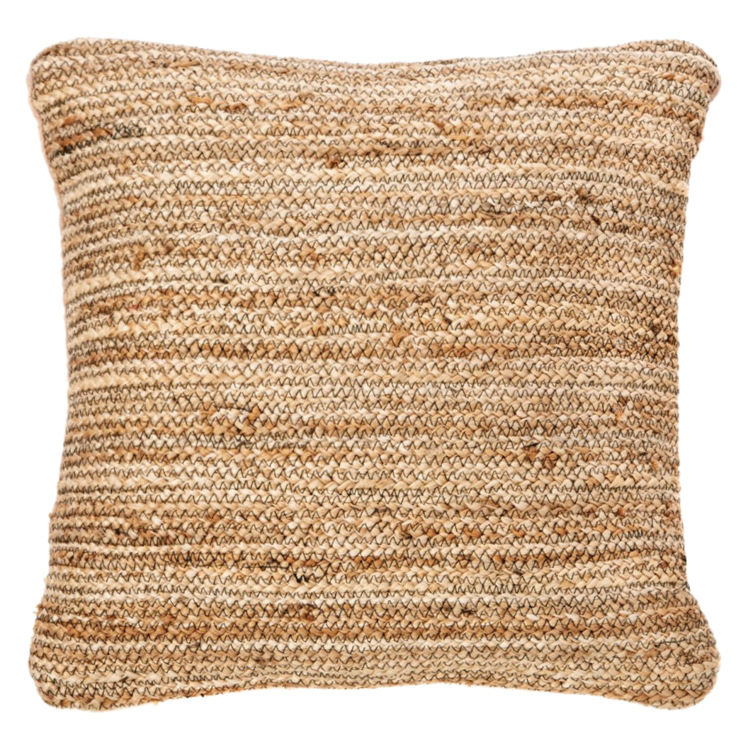Coussin 18 x 18 po en jute - Naturel