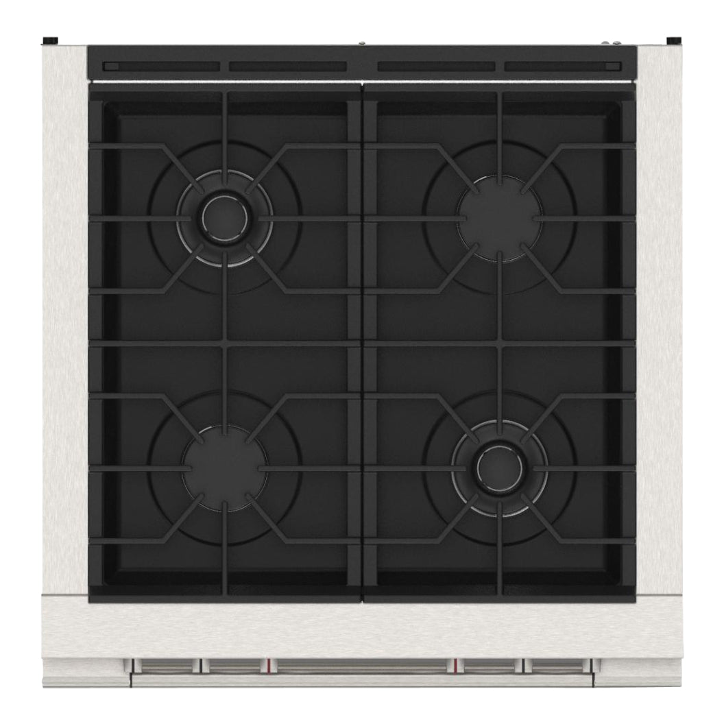 Cuisinière biénergie 30 po, 4,4 pi³ Inox avec Brûleurs Crescendo et Convection double - Accento