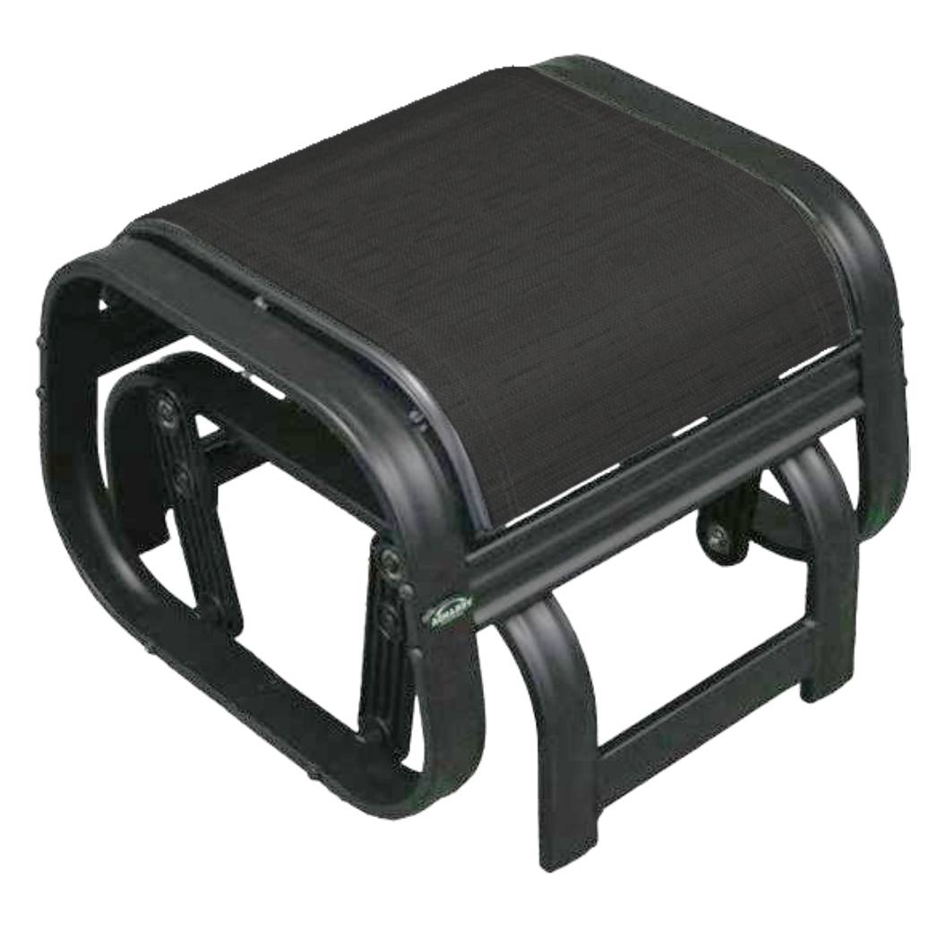 Repose-pieds berçant extérieur en métal noir - Kaza