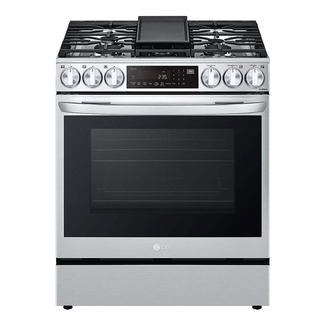 Cuisinière au gaz encastrable 30 po, 6,3 pi³ Inox avec Air Fry et Wi-Fi