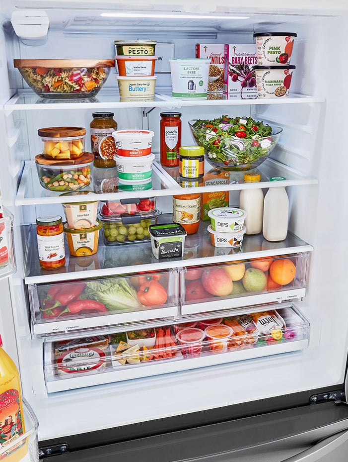 Réfrigérateur porte française avec distributeur 36 po inox