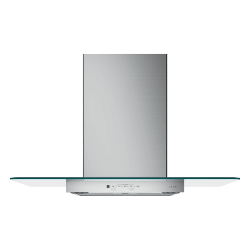 Hotte cheminée murale 30 po 350 CFM, Inox avec verrière en verre