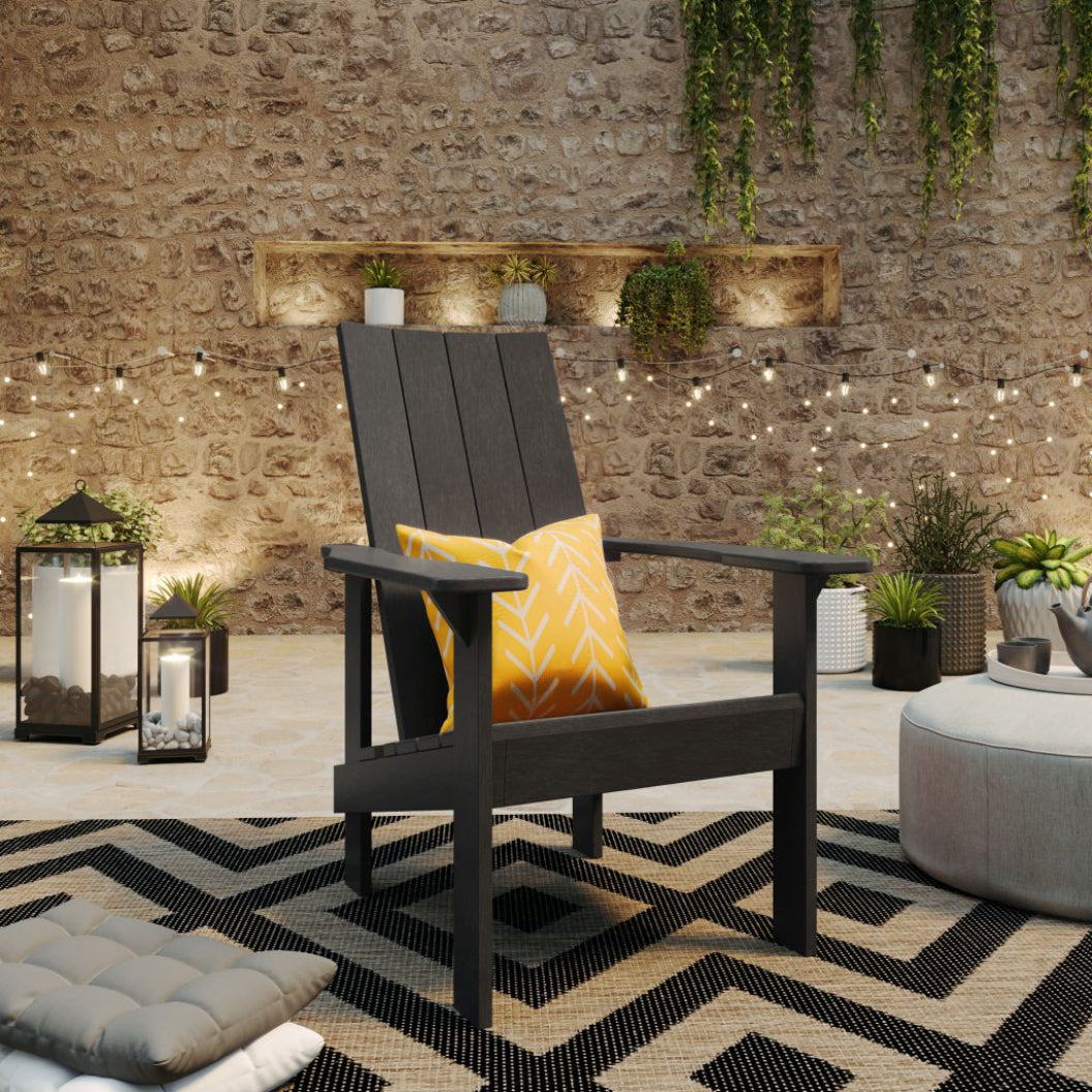 Chaise extérieure en plastique recyclé - Adirondack Moderne C06