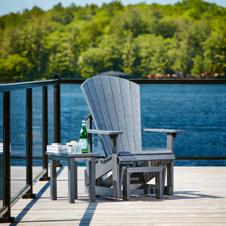 Chaise berçante extérieure en plastique recyclé - Adirondack Berçante G01