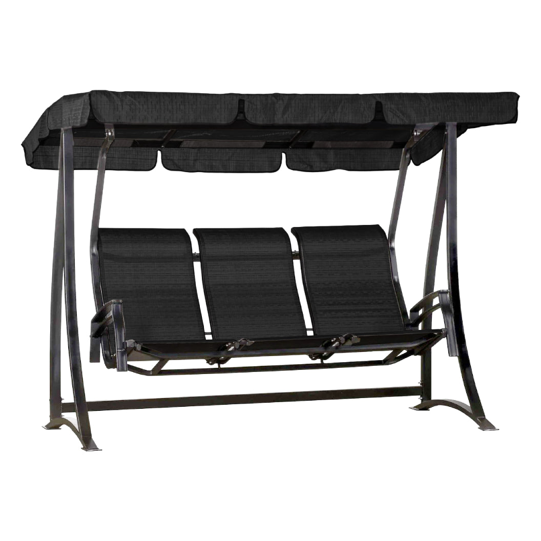 Balancelle 3 places en tissu avec une structure en aluminium - Kaza