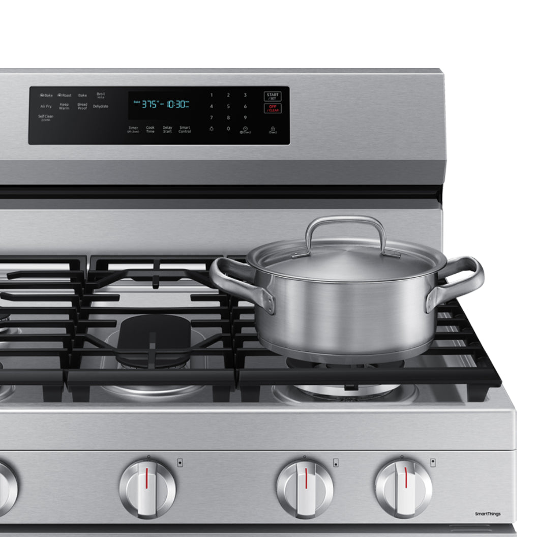 Cuisinière au gaz intelligente 30 po, 6,0 pi³ Inox avec Air Fry et Convection véritable