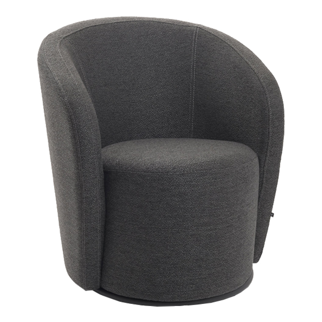 Fauteuil d'appoint pivotant en tissu - Luka