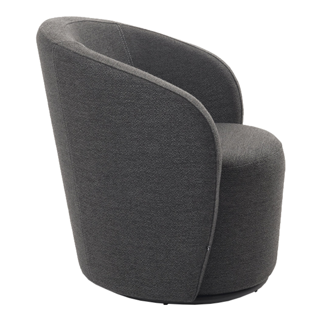 Fauteuil d'appoint pivotant en tissu - Luka