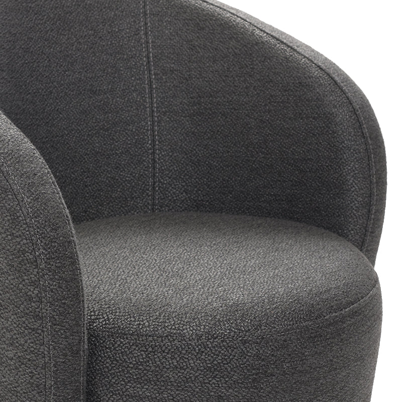 Fauteuil d'appoint pivotant en tissu - Luka