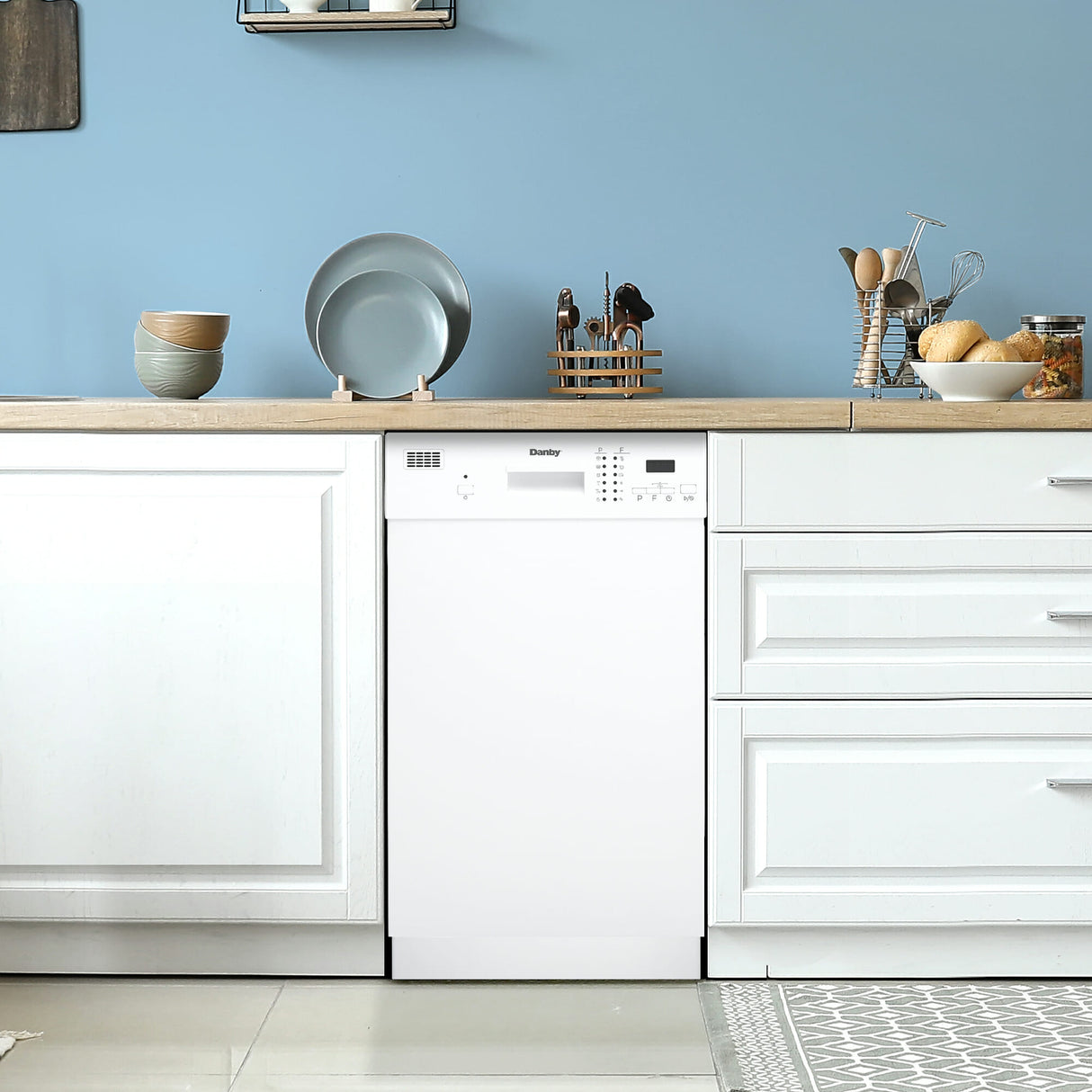 Lave-vaisselle encastrable 18 po. 52 dBA Blanc