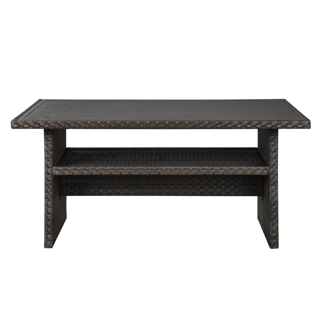 Table à manger extérieure en rotin brun foncé - Easy Isle