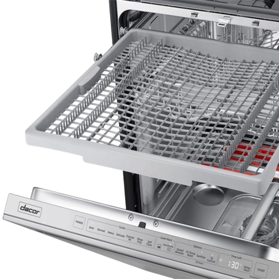 Lave-vaisselle encastrable 24 po, 42 dBA Inox graphite 3 paniers avec WaterWall™ et Zone Booster™