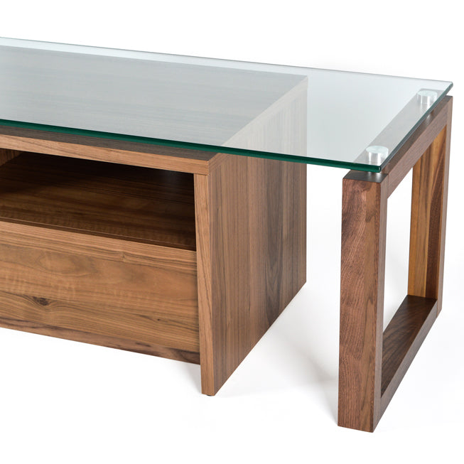 Extension en verre et bois pour meuble de télévision - Lin ACC 2048